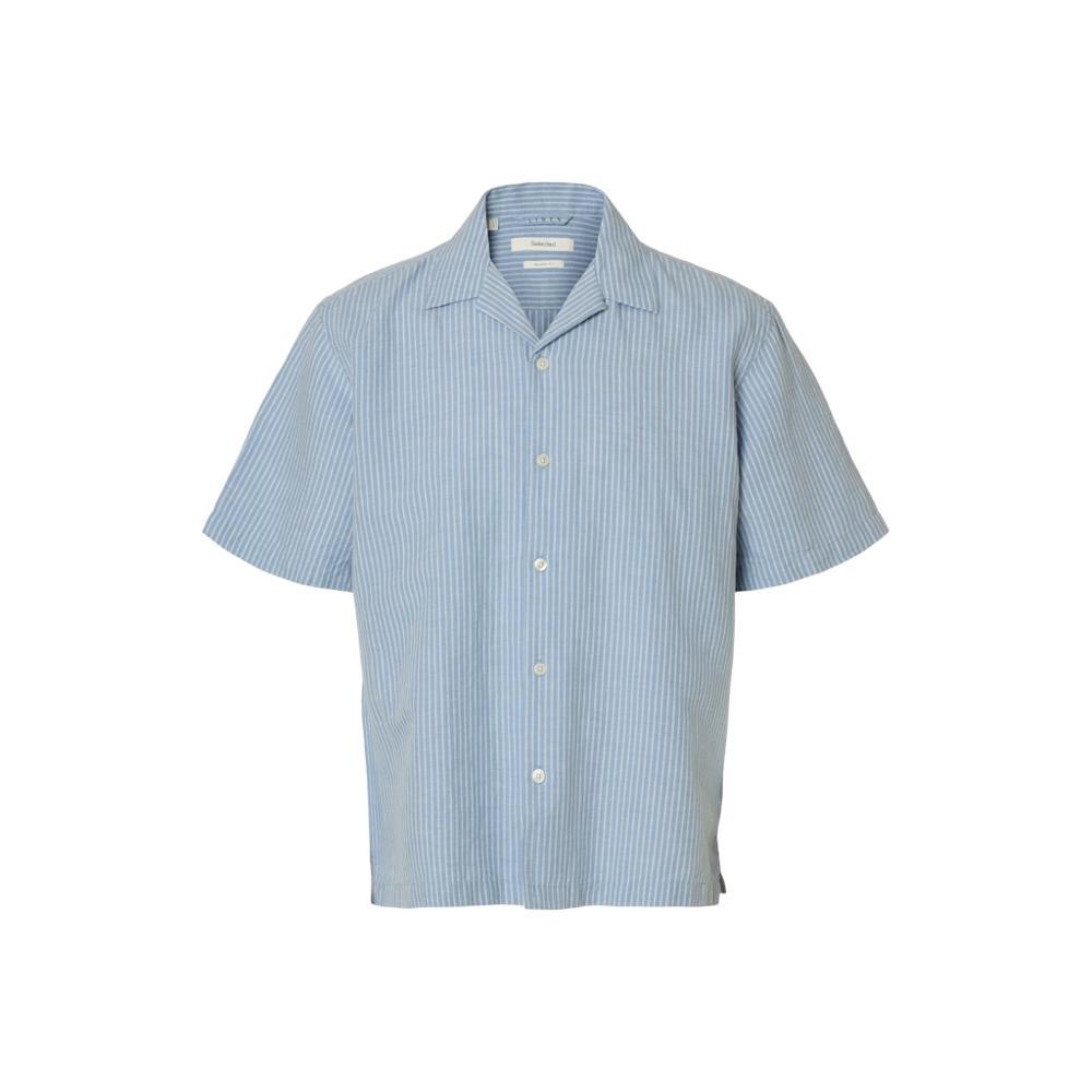 Selected Relaxed Clay Linen Blend Short Sleeve Shirt